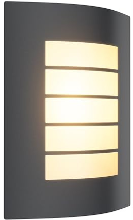 ledscom.de Wandleuchte ZYNO, für außen, IP44, anthrazit, inkl. E27 LED, Energieeffizienzklasse A, 848lm, warmweiß