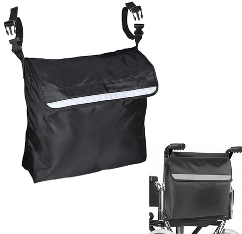 Rollstuhl Tasche aus Oxford-Stoff, Schwarz