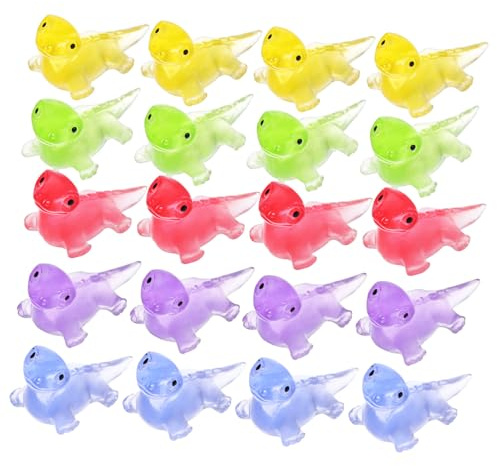 AKOOSY 100 Kleine Figuren aus Kunstharz Leuchtende Miniaturtiere Kleine Harztiere Nachtleuchtend für Mikrolandschaften und Feengärten