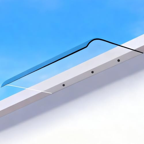 Haustür Vordach Haustürdach Pultvordach Sonnenschutz Türvordach 20-500 cm Patio Polycarbonat-Türüberdachung Hohlkammerplatte Baldachin UV-beständig/Regenfest(Surface Frosted,50x120cm)