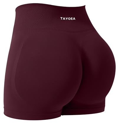 TAYOEA Sport Shorts Damen Scrunch Butt Lifting Gym Kurze Sporthose Push Up Booty Workout Kurze Leggings Seamless Radlerhose Damen für Yoga Fitness