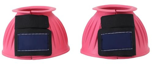outdoorm 1 Paar Hufglocken aus Gummi, Bequeme Hufglocken für Pferde, Hufschutz für Reittraining, Reitsportbedarf (Rosa)