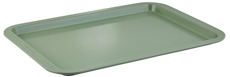 Wiltshire Colour Rush Rectangular Cookie Sheet, Moss, PFOA PTFE Free, | Robust Baking Tray, Brownie Tray, Non-Stick Coating, Sheet Steel Bakeware, 38x27x2cm, Internal Size 33.5x24x1.5cm