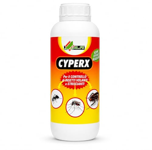 Cyperx AL.FE 1 L – Insetticida a Base di Cipermetrina contro Insetti Volanti, Striscianti e Zecche per Uso Civile