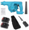 Soffiatore a Batteria per Foglie 18V, Set 2 in 1 Soffiatore e Aspiratore Senza Fili, Velocità del Motore 18000 rpm, Leggero, Soffiafoglie per Giardino con Sacco di Raccolta, 2 Batterie Incluse