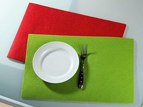 GILDE Filz Platzset rechteckig L 30 x B 45 cm rot