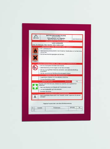 Durable Infoframe Duraframe Self Adhesive Frame A4 Red (Pack of 2) 487203