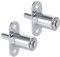 sourcing map Tiroir Bureau Penderie Cabinet Pousser Piston Verrouillage 3/4 Cylindre Diamètre 1-1/4 Cylindre Longueur Zinc Alliage Chrome Finition Clés Identiques 2Pcs
