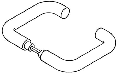 Türdrückerpaar 111.23PBR Ku.99 o.Rosetten VK 8mm HEWI