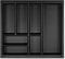 ORGA-BOX Junker Slim Range-couverts 525 x 476 mm gris lave structure perlée pour armoires de cuisine de 60 cm Range-couverts parfaitement adapté au système de tiroirs SO SLIM