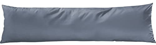 Pure Label Mako Satin Seitenschläferkissen 40x145 cm aus Baumwolle in dunkelblau - Traumhaft weicher Kissenbezug für Seitenschläfer passend zu unserer Bettwäsche Sets