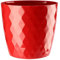 KORAD Cristal Indoor Flower Pot Covers without Drainage Holes. Round, Plastic Plant Pots Container for all Houseplants. 9 Modern Colours and 7 Sizes (20 cm - 7.8 inches, Red)