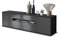 Stil.Zeit Lowboard Annick, Korpus anthrazit matt, Front Hochglanz-Design Grau Graphit (180x49x35cm) Push-to-Open Technik & Leichtlaufschienen