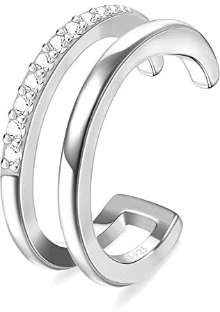 ORAZIO 925 Sterling Silber CZ Non-Piercing Fake Helix Knorpel Ohrringe Conch Manschette für Frauen