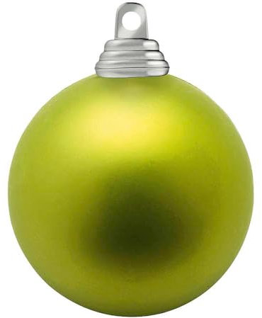 Deco Woerner Limettengrüne, Matte Weihnachtskugeln aus schwer entflammbarem Kunststoff, 6 cm Ø - 24 Stück