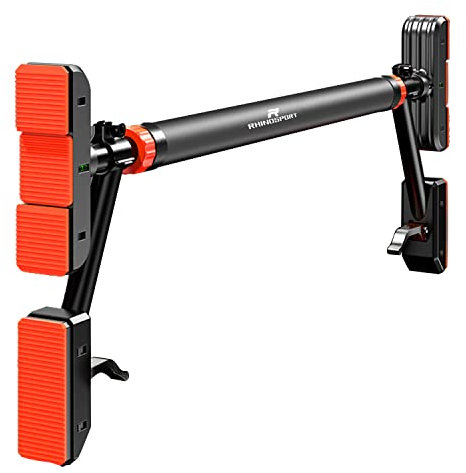 RHINOSPORT Door Pull Up Bar Doorway Chin Up Bar from 78-98 cm (30.7in-38.5in) Super load-bearing 500kg/ 1100lb Workout Equipment No Screws