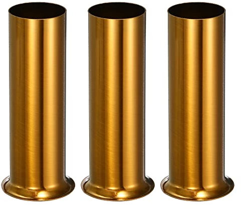 sourcing map 3 Stück Kerzenhülsen für die meisten Kronleuchter 3,9 Zoll Groß Goldbronze