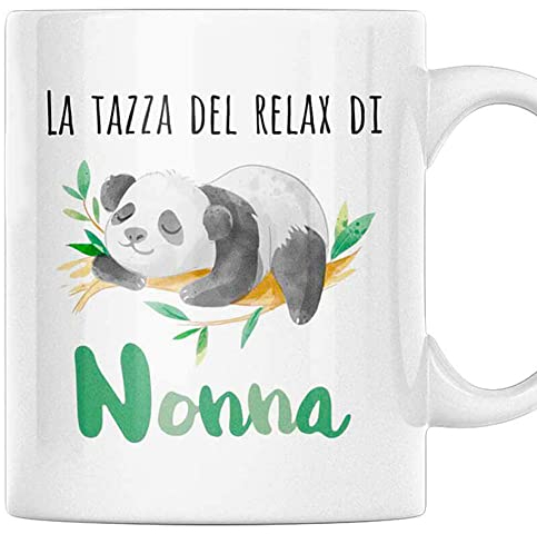Vulfire Tazza Regalo per Nonna - Idea Originale per Compleanno, Natale, Festa della Mamma - Nonna in Relax (Ceramica)