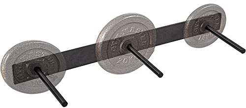 GYM MASTER Standard 1 Weight Plate Wall Mounted Storage Rack - Vertical or Horizontal