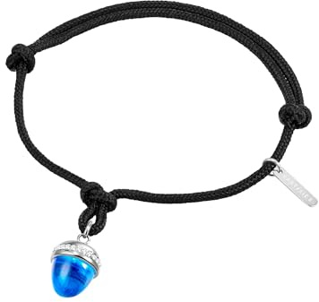 Eastside Damen Armband Textil schwarz Glaskristall Preciosa blau weiß Edelstahlarmband