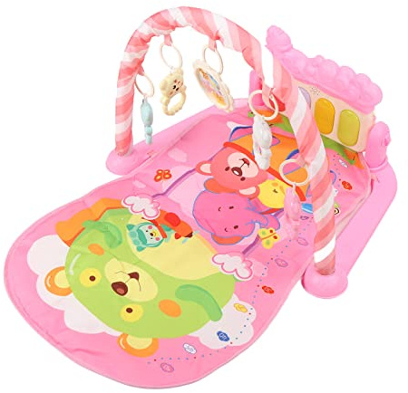 Baby-Kick-Klaviermatte, Weicher Stoff, Atmungsaktiv, Waschbar, für Kleinkinder, Fitnessstudio, Spielmatte mit Musiklichtern
