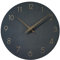 Wanduhr, MDF Wanduhr Holz Lautlos,Moderne Ohne Tickgeräusche Wanduhren Römische Ziffern Quarz Batteriebetriebene Wanduhr für Wohnzimmer,Küche,Schlafzimmer (Dunkelgrau+Arabische Ziffern)