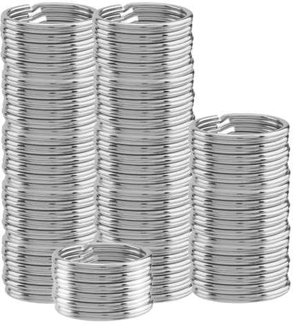YIXNSW Lot de 150 Anneaux Porte-Clés ronds de 30 mm, Plats pour toutes sortes de clés, Bricolage, Artisanat, décorations, accessoires de clé de voiture
