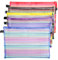 6 Pack A4 Mesh Zipper Bags, Mesh Zipper Pouch, Zip Lock Bags Mesh Document Letter Size Pouches Folder File Storage Bags for Office, School, Household, and Travel Supplies (6 Colors)
