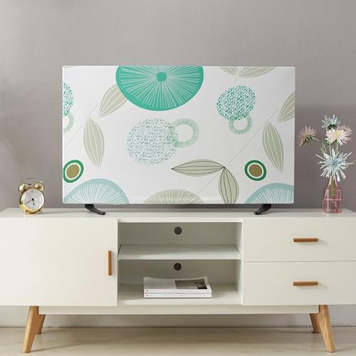 ZYREHAW TV Housse Anti-Poussière, Housses pour écrans TV/PC, Housses de Télévision en Tissu Élastique, Couverture de Télévision Protection pour La Télévision Plasma LED LCD E,55in