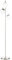 HOMCOM Stehleuchte, Stehlampe, 40 W Standlampe mit 3 E27 Fassungen, Standleuchte mit 3 Lampenschirmen aus Glas, für Wohnzimmer, Höhe 169 cm, Metall, exkl. Glühbirne, Silber