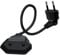 HuaLiSiJi Cavo Prolunga Presa Europea 2.5A 250V Prolunga Europea, per Elettrodomestici, Lampada, Spina di Ricarica, TV, PC Ecc (Nero, 1m)