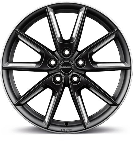 4x Borbet Felgen Alufelgen LX19 8x19 ET50 5x112 black matt silver spoke rim kompatibel mit Skoda Octavia Superb Yeti