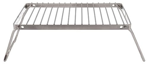 Folding Camping Grate Stainless Steel Adjustable Height Camp Fire Cooking Racks for Outdoor, Backpacking Grill for Camping