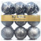 Art Beauty Large Christmas Baubles 18pcs Grey Shatterproof Christmas Tree Decorations for Xmas Hanging Ornaments Festival Holiday Decor