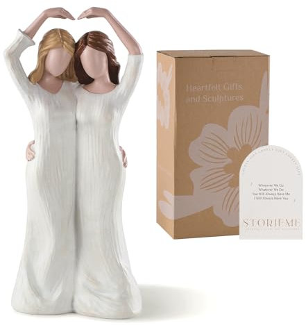 Storieme Beste Freundin Geschenke für Schwester: Schwester Figuren Geschenk für Beste Freundin zum Geburtstag Weihnachten Freundschaft Geschenkideen Schwestern Geburtstagsgeschenk