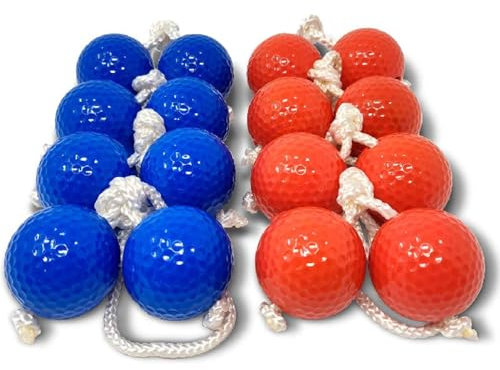 Facynde Leitergolf, Leiter-Golfball, Leitergolf Bälle, 8 Stück, 40 mm, Blau, Rot