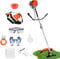 Petrol Grass Strimmer 2 in 1, 2.2kw/8500RPM Grass Trimmer & Garden Strimmer, Air-Cooled Petrol Brush Cutter for Gardening(52 cc 2-Stroke)