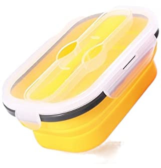 WEYFH Fiambrera Plegable portátil: contenedor Bento Compacto para Oficina, Picnic, Camping y Actividades al Aire Libre