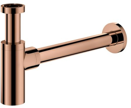 Omnires A186CP SYFON Dekorativer Waschbeckensiphon, Copper