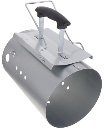 OFFSCH Punkt-Kohlenstoff-Eimer kaminofen Fireplace Grillkohle Barbecue grillzylinder grilz Grillkamin Holzkohle-Feuerstarter Holzkohle-Zündfass Kohleofen Feuerstarter Schornstein verzinkt