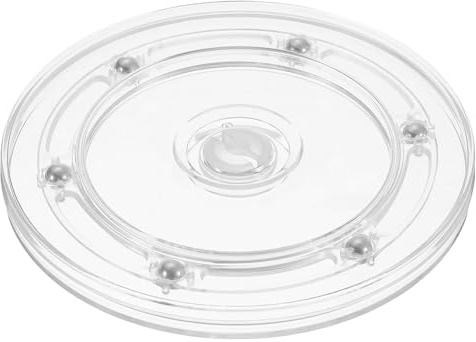 sourcing map Acrylic Lazy Susan Turntable, 5.5 Inch Clear Turntable Organizer Ball Bearing 360 Degree Rotating Tray for Spice Rack Table Cake Kitchen Pantry Decorating Bathrooms