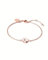 Purelei® Cuore Armband – Elegantes Ankerketten-Armband mit Kleeblatt-Anhänger aus Zirkonia-Herzen (Rosegold)