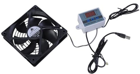 Kfwfuaee 120mm USB Powered Quiet Cooling Fans With Thermostat Control For Efficient Cooling In Cabinets