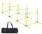 Suusolny Grün 4X Hürden für Hunde Agility-Ausrüstung Slalom Stangen Höhenverstellbar Slalom Training Trainingsset Trainingsstangen Sprungstangen-Set 104x70x101cm