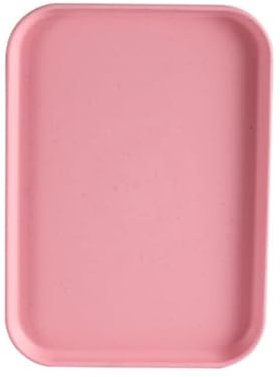 24CM X 17.3CM Pink Plastic Serving Tray Rectangular Decorative Storage Organizer Tray For Hotel,Home,Restaurant Organizer