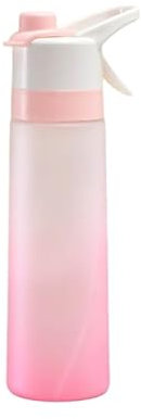 Constprog 700ml Sport Spray Mist Water Bottle Cool Down Drinking Kettle Water Cup (Pink)