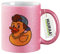 Huuraa gobelets à paillettes Canard en caoutchouc années 90 Tasse à café cadeau rose 330 ml Canard en caoutchouc années 90 souvenirs