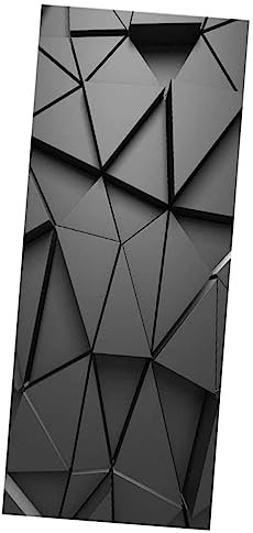 FIXOSHEE Removable Waterproof Door Sticker 90x200cm Double Patch Geometric Decorative Vinyl for Home Wardrobe and Refrigerator Upgrade