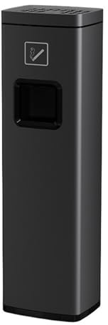 poubelles Poubelle en Acier Inoxydable avec Couvercle - Commerciale for Jardin, Cour, Maison, Bureau, Restaurant Poubelle de Cuisine(Noir)