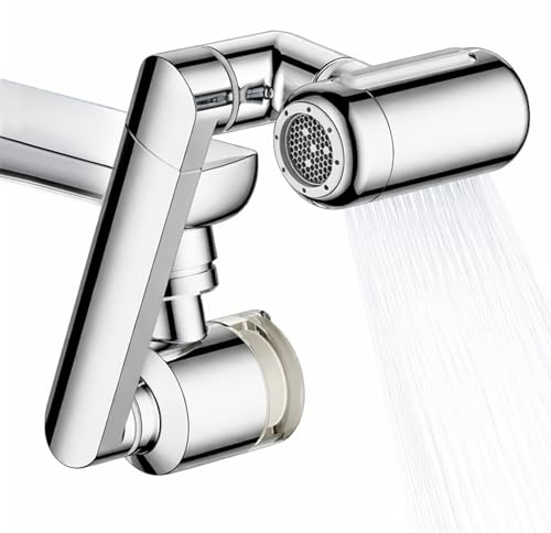 1080° Rotating Faucet Extender with Upward Facial Mist, 4 Water Modes & Built-in Filter, Adjustable Swivel Tap Aerator, Water Saving Universal Sink Sprayer for Kitchen & Bathroom Faucet